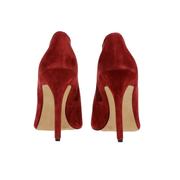 SOLE SOCIETY Womens Helena Red
Suede Stiletto Ankle Zip Booties Shoes / 8M/38 - Picture 3 of 10